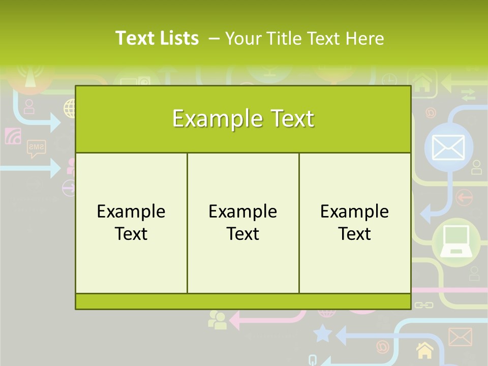 A Colorful Background With A Lot Of Different Icons PowerPoint Template