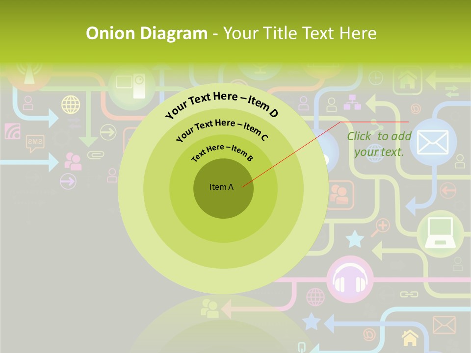 A Colorful Background With A Lot Of Different Icons PowerPoint Template