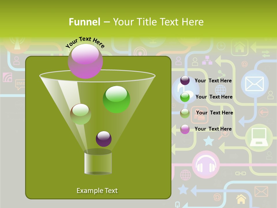 A Colorful Background With A Lot Of Different Icons PowerPoint Template