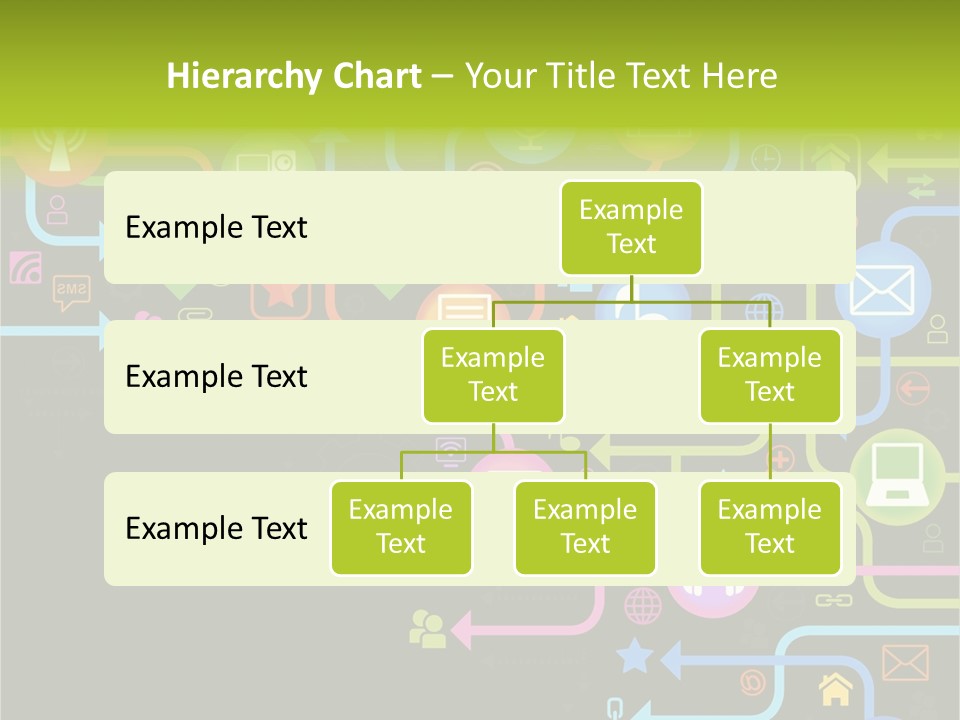 A Colorful Background With A Lot Of Different Icons PowerPoint Template