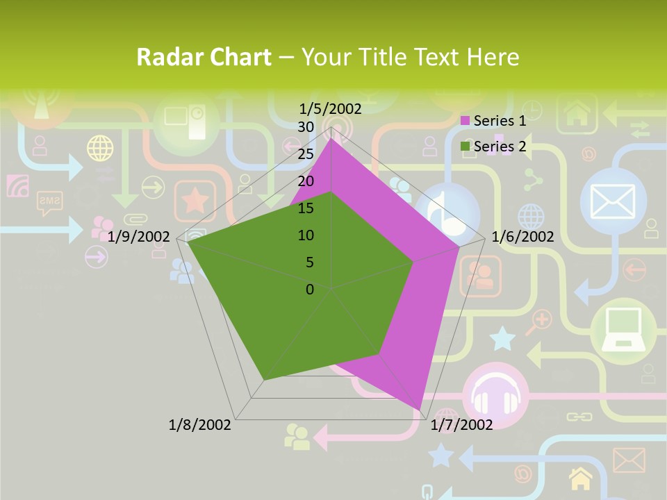 A Colorful Background With A Lot Of Different Icons PowerPoint Template