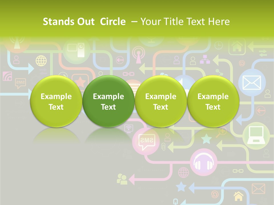 A Colorful Background With A Lot Of Different Icons PowerPoint Template