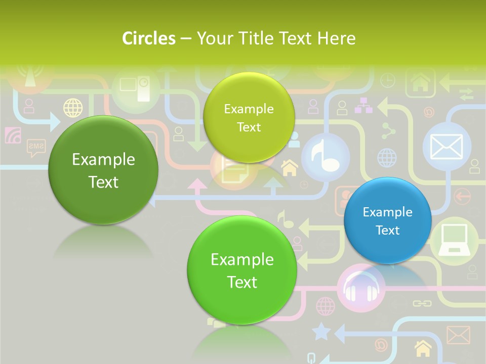 A Colorful Background With A Lot Of Different Icons PowerPoint Template