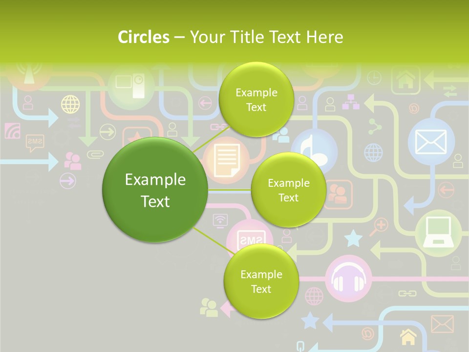 A Colorful Background With A Lot Of Different Icons PowerPoint Template