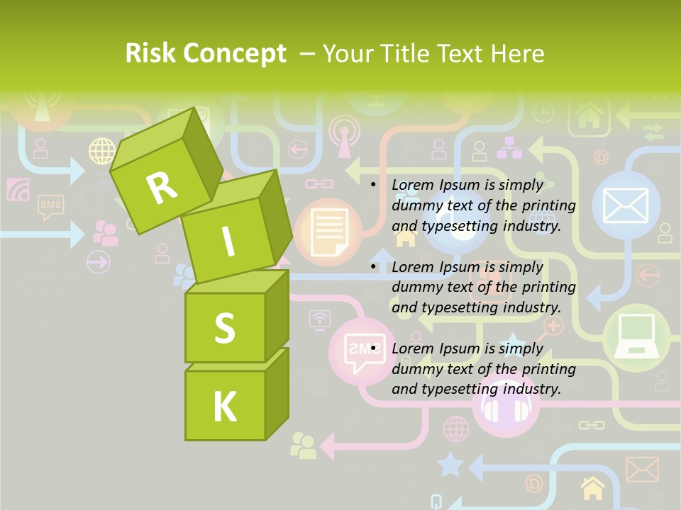 A Colorful Background With A Lot Of Different Icons PowerPoint Template