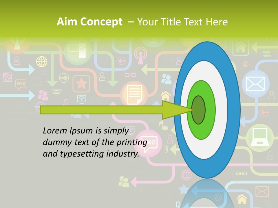 A Colorful Background With A Lot Of Different Icons PowerPoint Template