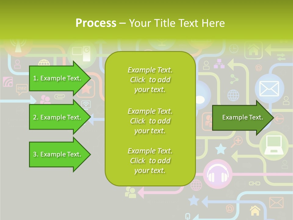 A Colorful Background With A Lot Of Different Icons PowerPoint Template