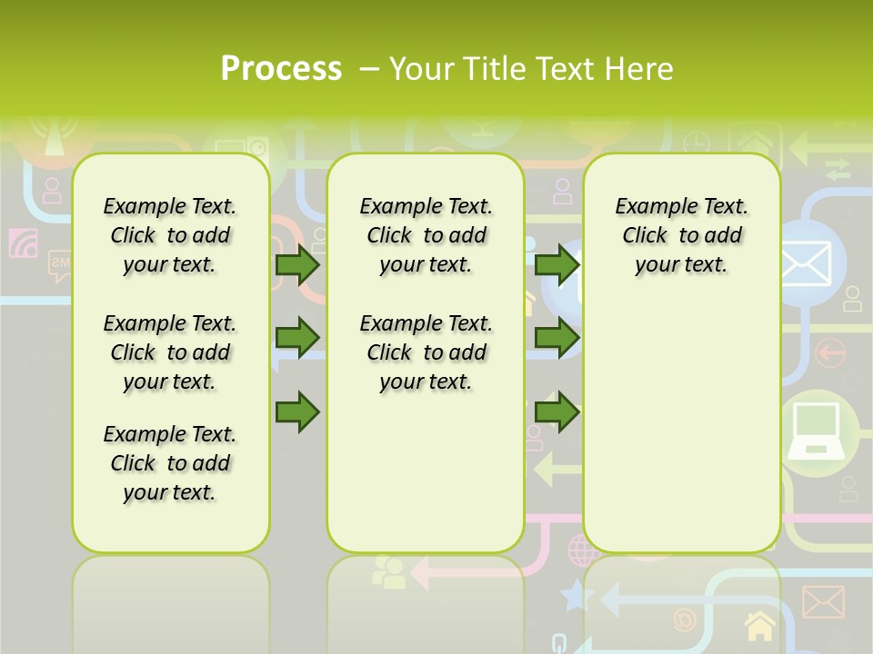 A Colorful Background With A Lot Of Different Icons PowerPoint Template