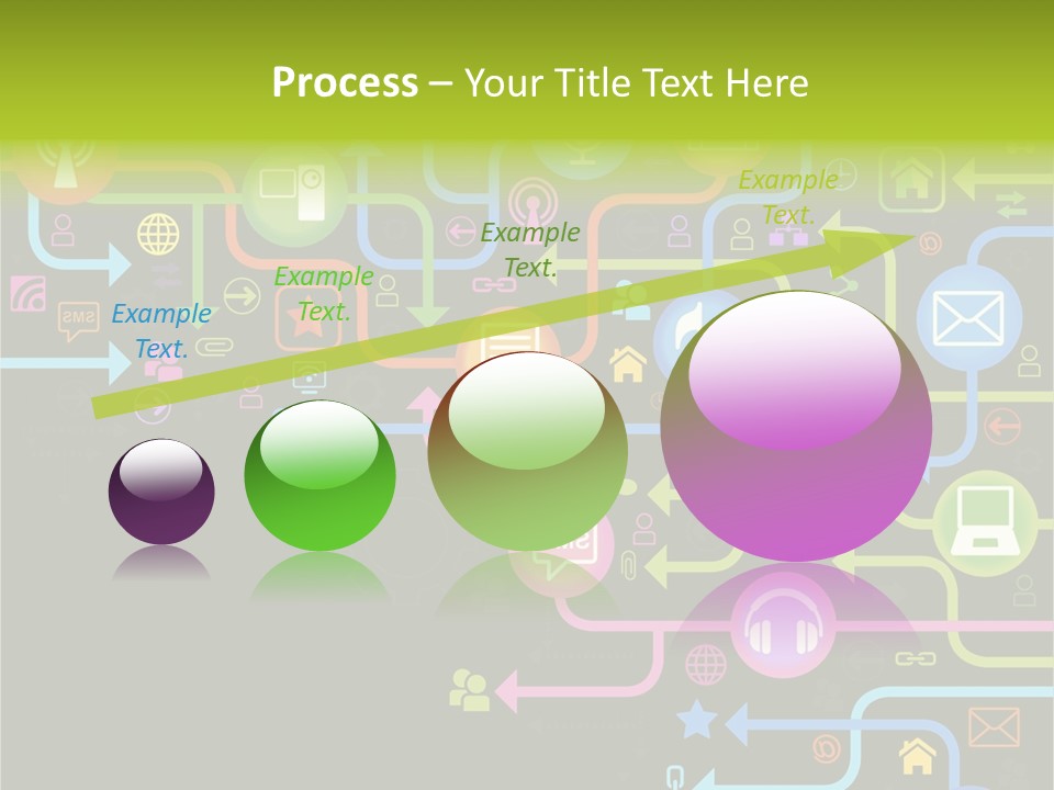 A Colorful Background With A Lot Of Different Icons PowerPoint Template