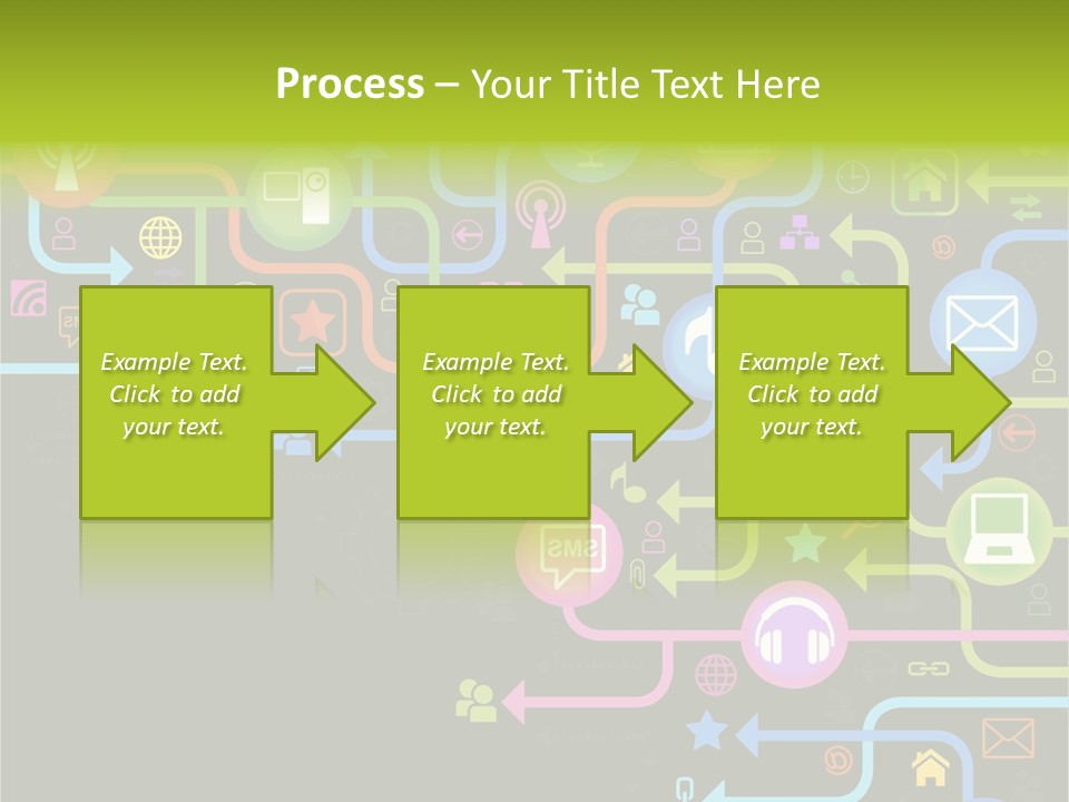 A Colorful Background With A Lot Of Different Icons PowerPoint Template
