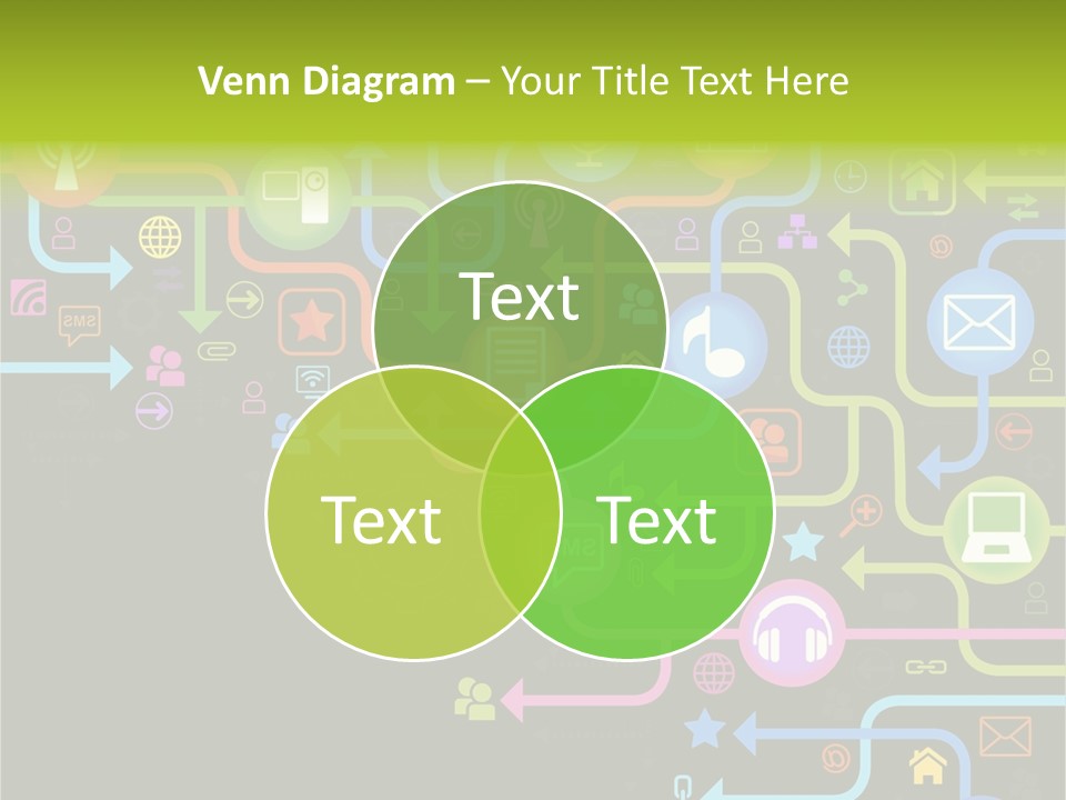 A Colorful Background With A Lot Of Different Icons PowerPoint Template