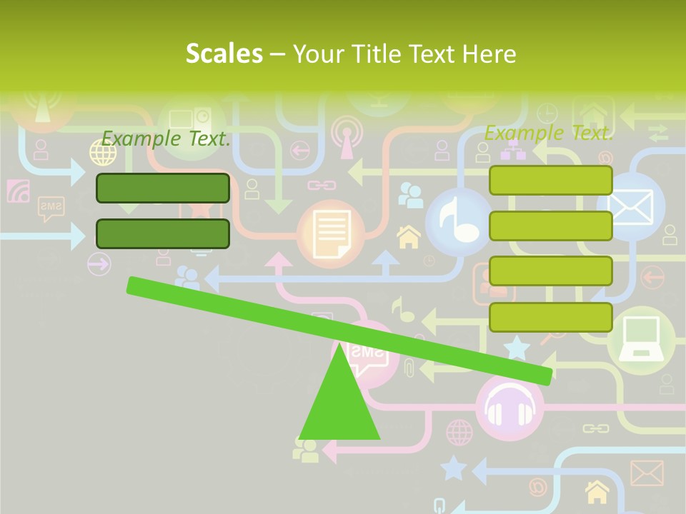 A Colorful Background With A Lot Of Different Icons PowerPoint Template