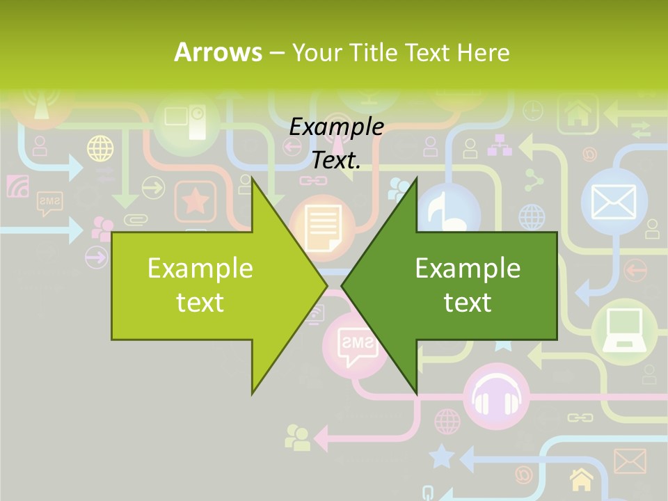 A Colorful Background With A Lot Of Different Icons PowerPoint Template