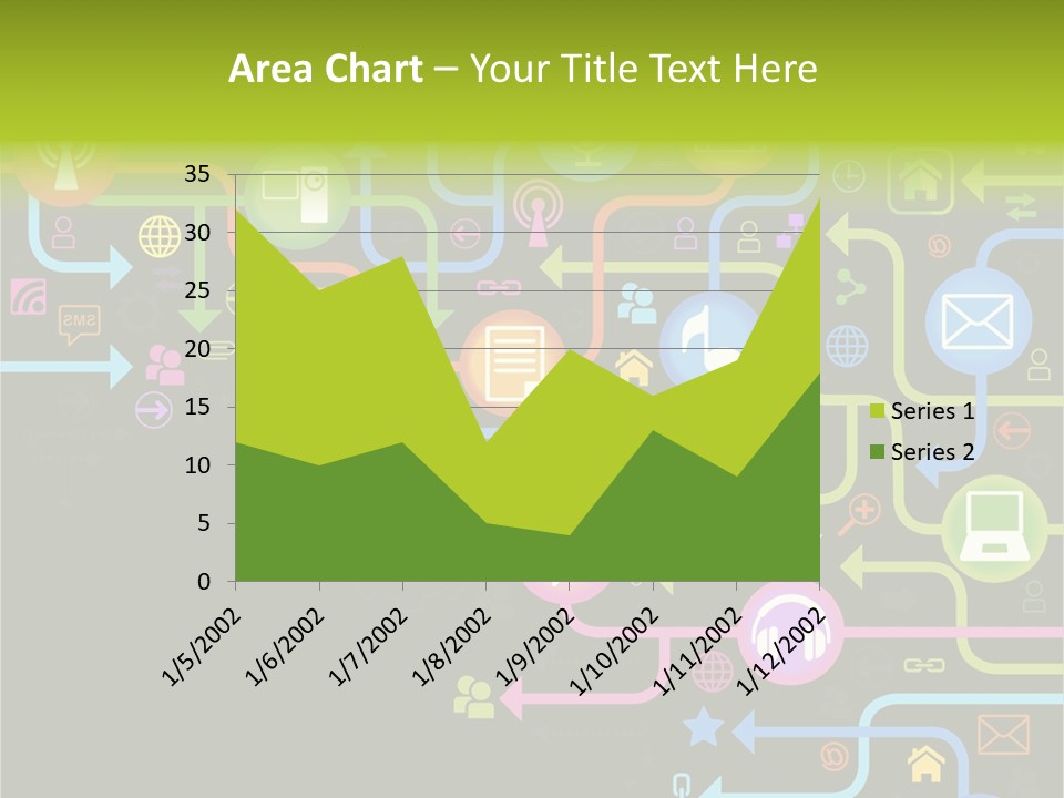 A Colorful Background With A Lot Of Different Icons PowerPoint Template