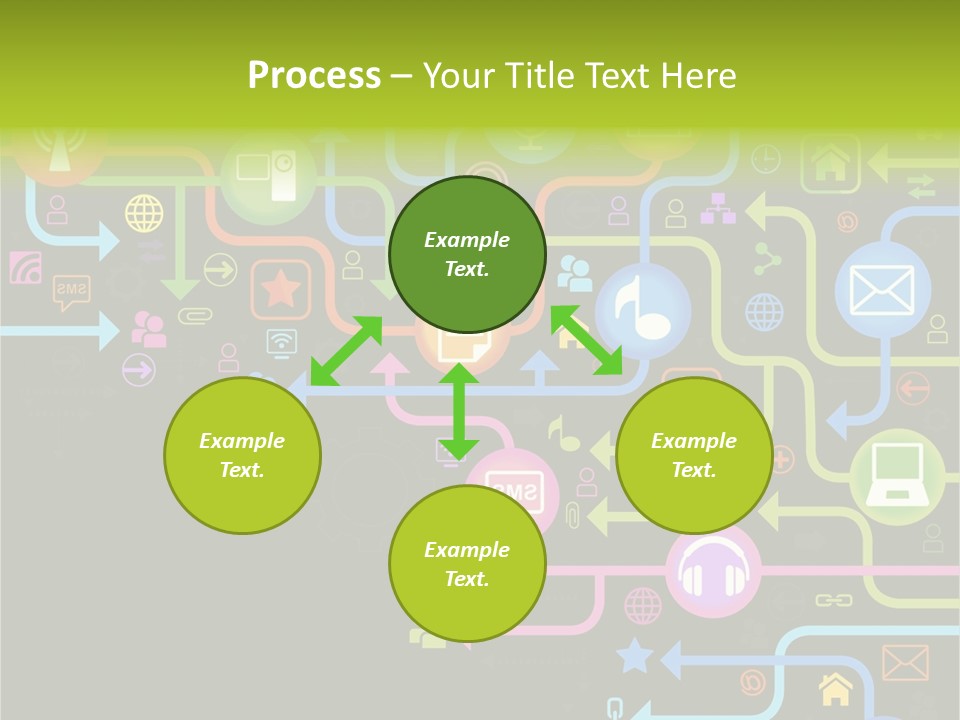 A Colorful Background With A Lot Of Different Icons PowerPoint Template