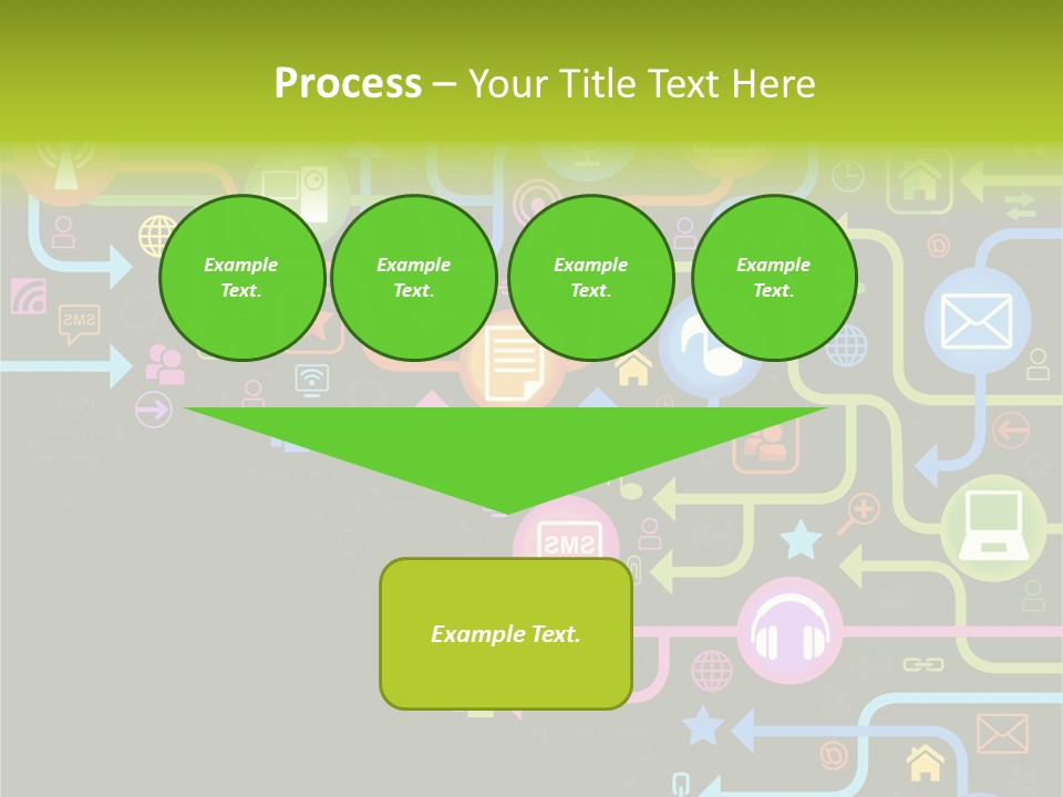 A Colorful Background With A Lot Of Different Icons PowerPoint Template