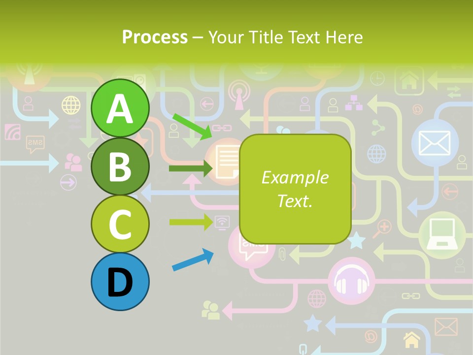 A Colorful Background With A Lot Of Different Icons PowerPoint Template