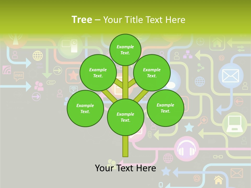 A Colorful Background With A Lot Of Different Icons PowerPoint Template