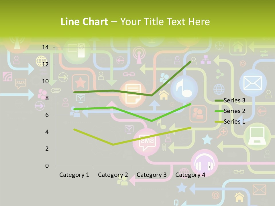 A Colorful Background With A Lot Of Different Icons PowerPoint Template