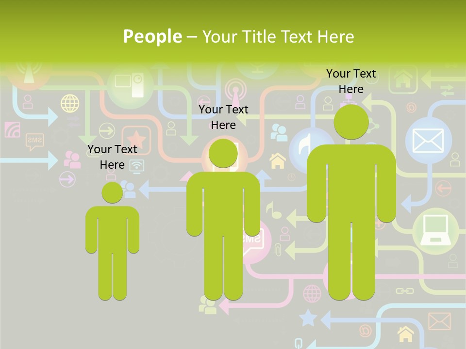 A Colorful Background With A Lot Of Different Icons PowerPoint Template