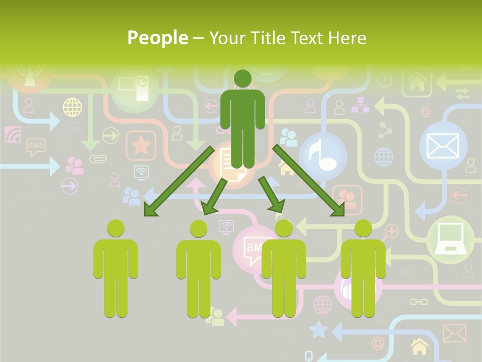 A Colorful Background With A Lot Of Different Icons PowerPoint Template