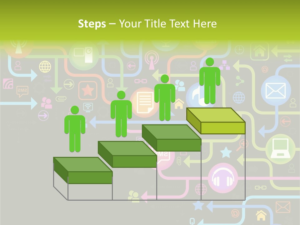 A Colorful Background With A Lot Of Different Icons PowerPoint Template