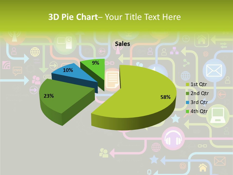 A Colorful Background With A Lot Of Different Icons PowerPoint Template
