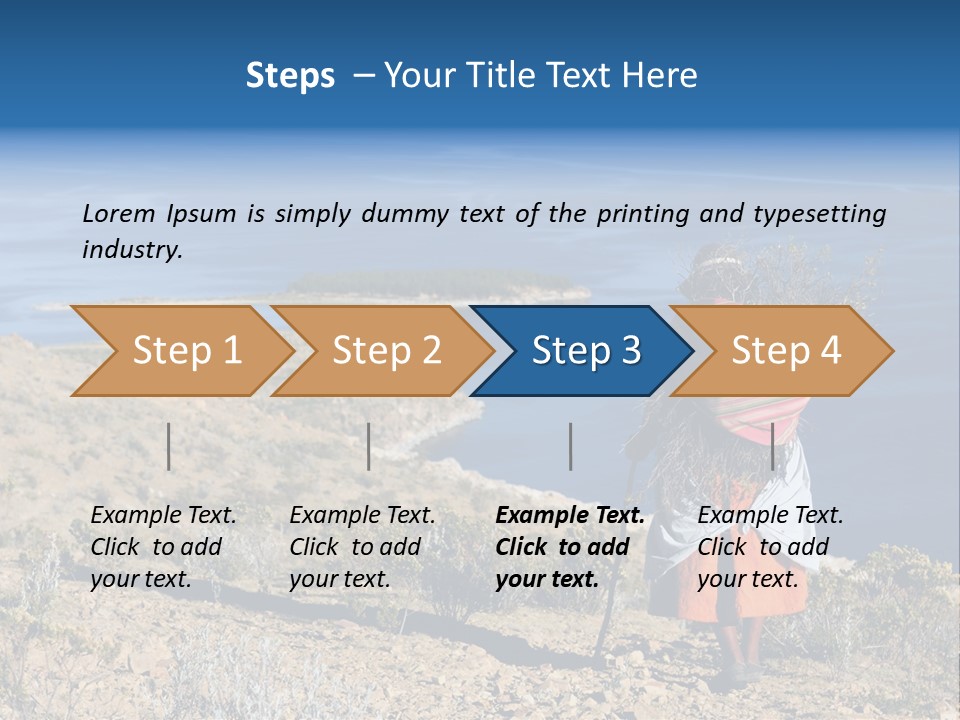 Beach Bolivia Plants PowerPoint Template