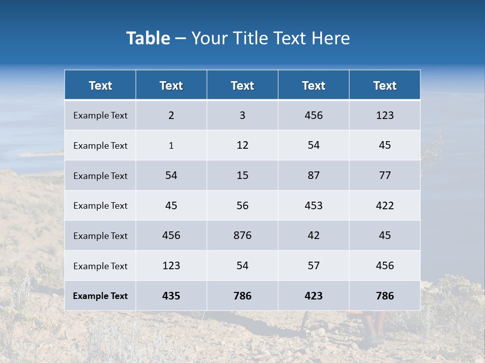 Beach Bolivia Plants PowerPoint Template