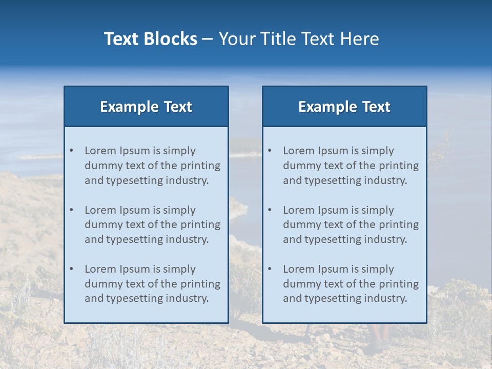 Beach Bolivia Plants PowerPoint Template