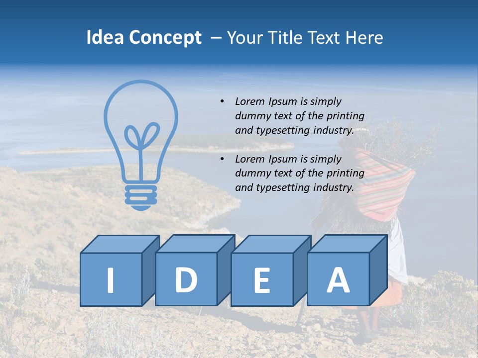 Beach Bolivia Plants PowerPoint Template