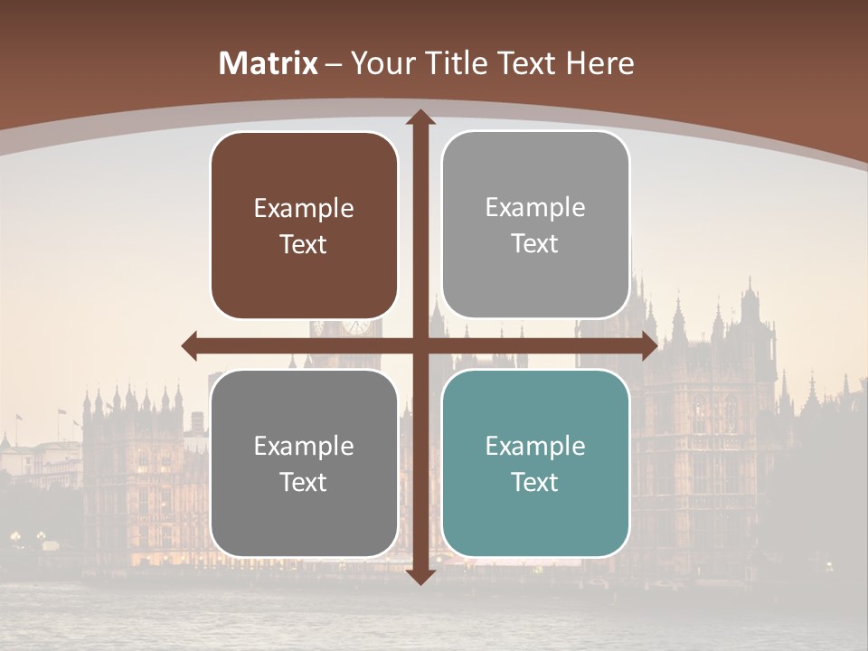 River Twilight Clock PowerPoint Template