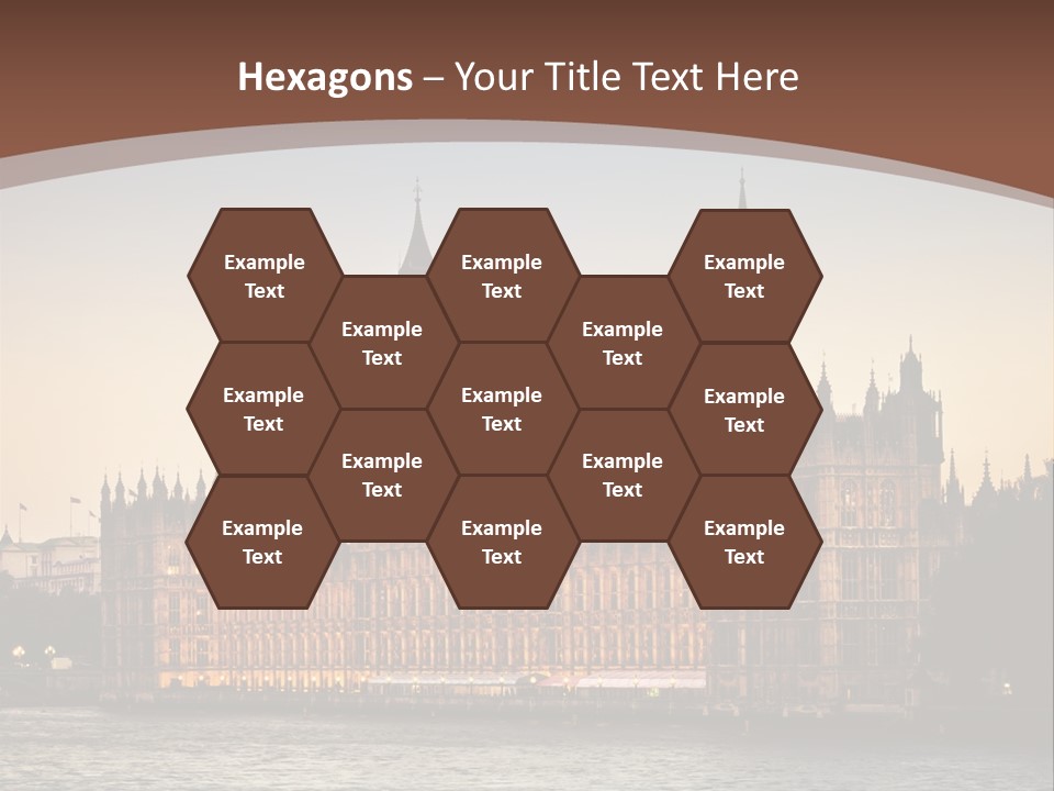 River Twilight Clock PowerPoint Template