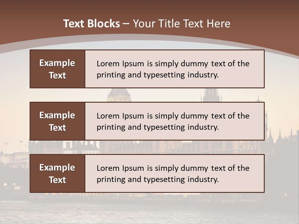 River Twilight Clock PowerPoint Template