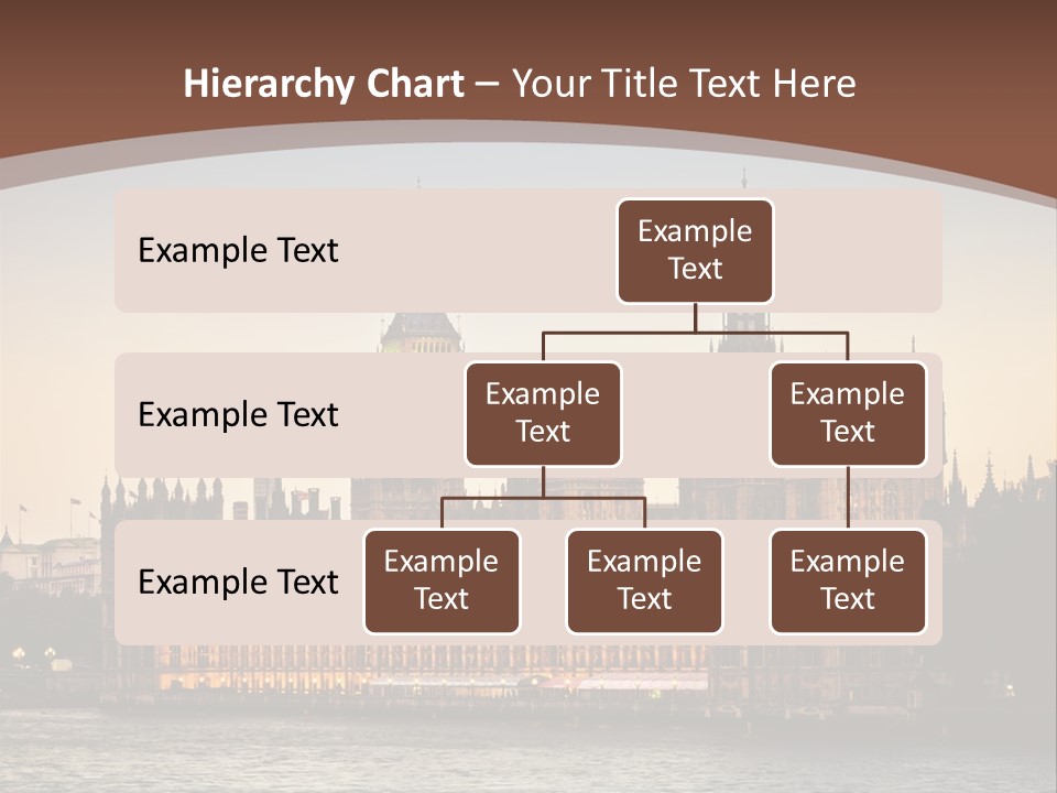 River Twilight Clock PowerPoint Template