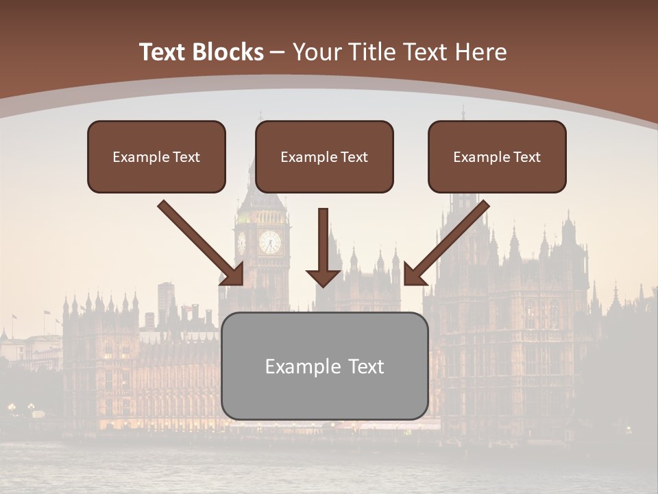 River Twilight Clock PowerPoint Template