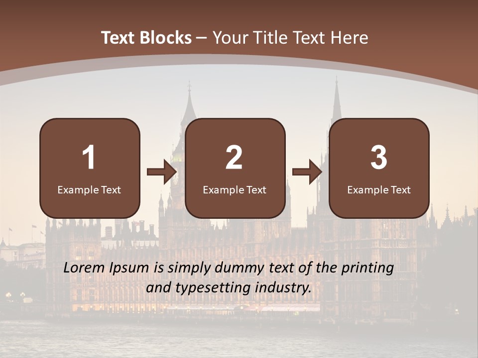 River Twilight Clock PowerPoint Template