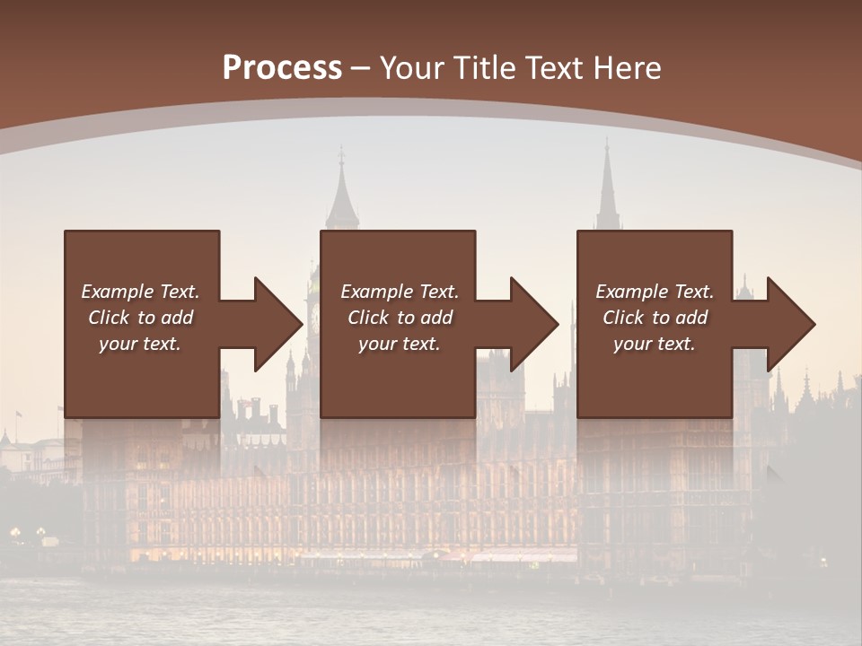 River Twilight Clock PowerPoint Template