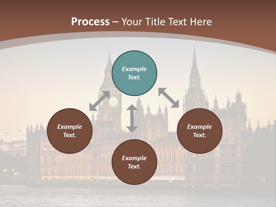 River Twilight Clock PowerPoint Template