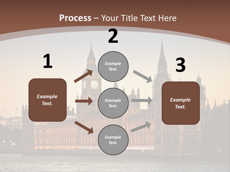 River Twilight Clock PowerPoint Template