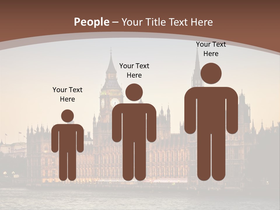 River Twilight Clock PowerPoint Template