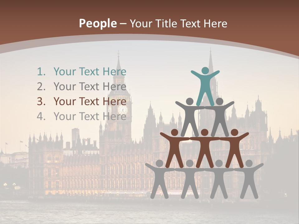 River Twilight Clock PowerPoint Template