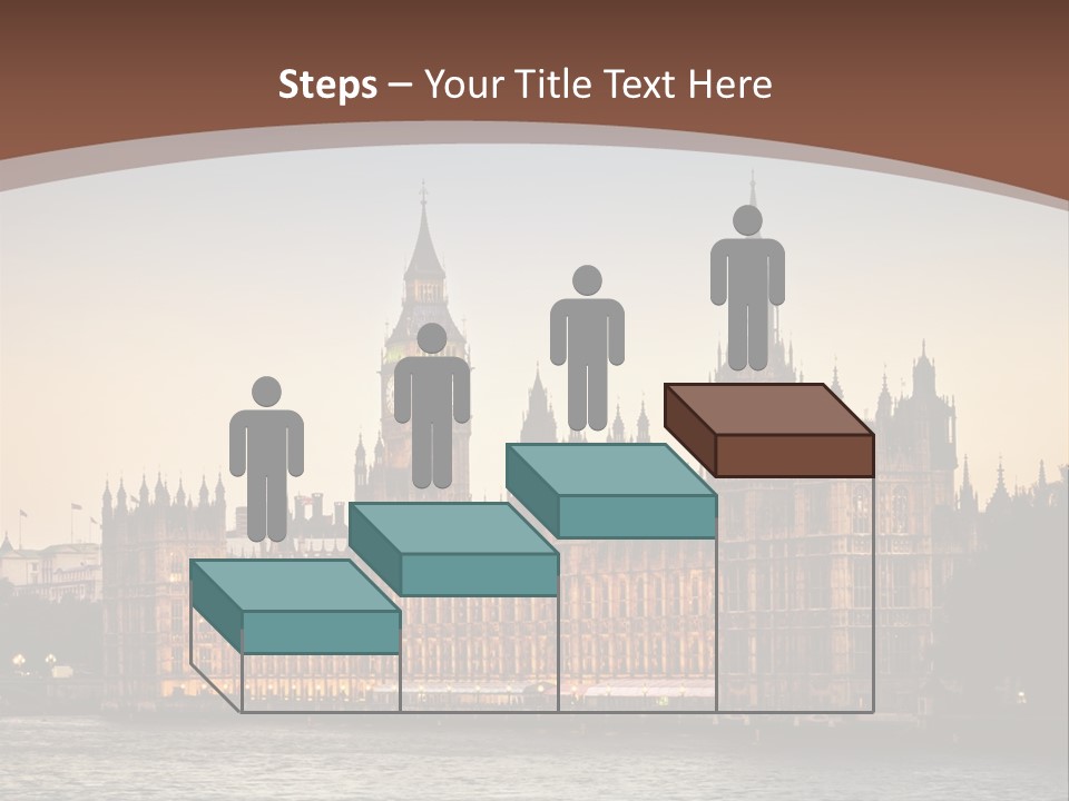 River Twilight Clock PowerPoint Template