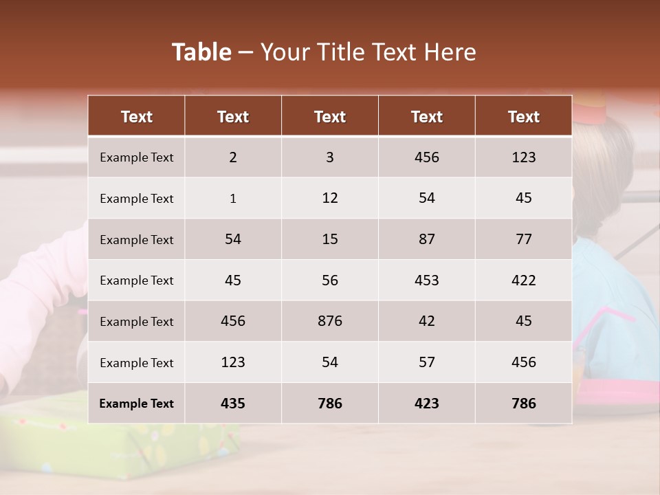 A Woman And Two Children With A Birthday Cake PowerPoint Template