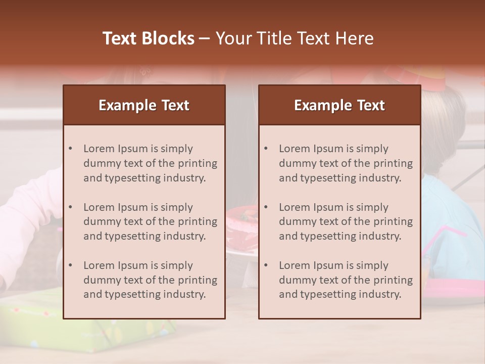 A Woman And Two Children With A Birthday Cake PowerPoint Template