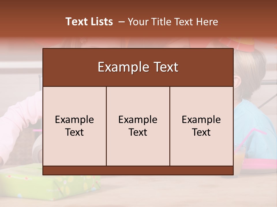 A Woman And Two Children With A Birthday Cake PowerPoint Template