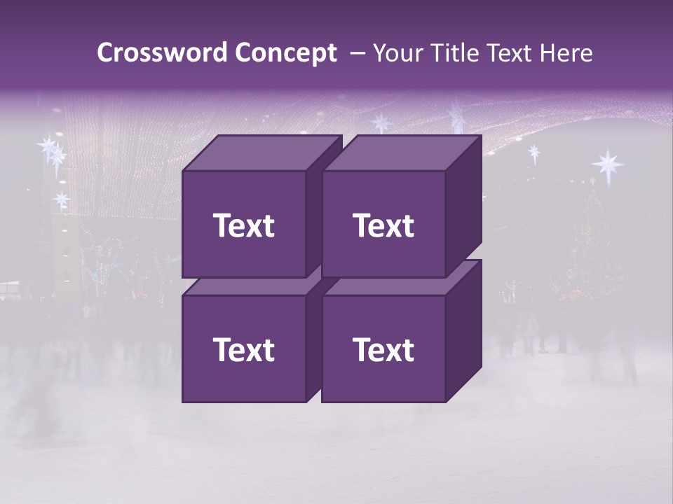 A Group Of People Skating On An Ice Rink PowerPoint Template