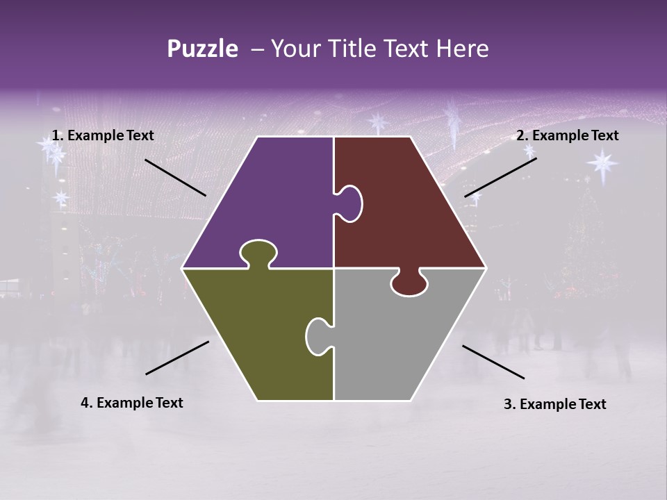 A Group Of People Skating On An Ice Rink PowerPoint Template