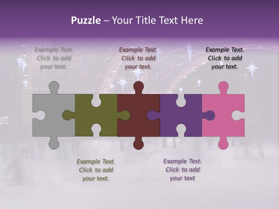 A Group Of People Skating On An Ice Rink PowerPoint Template