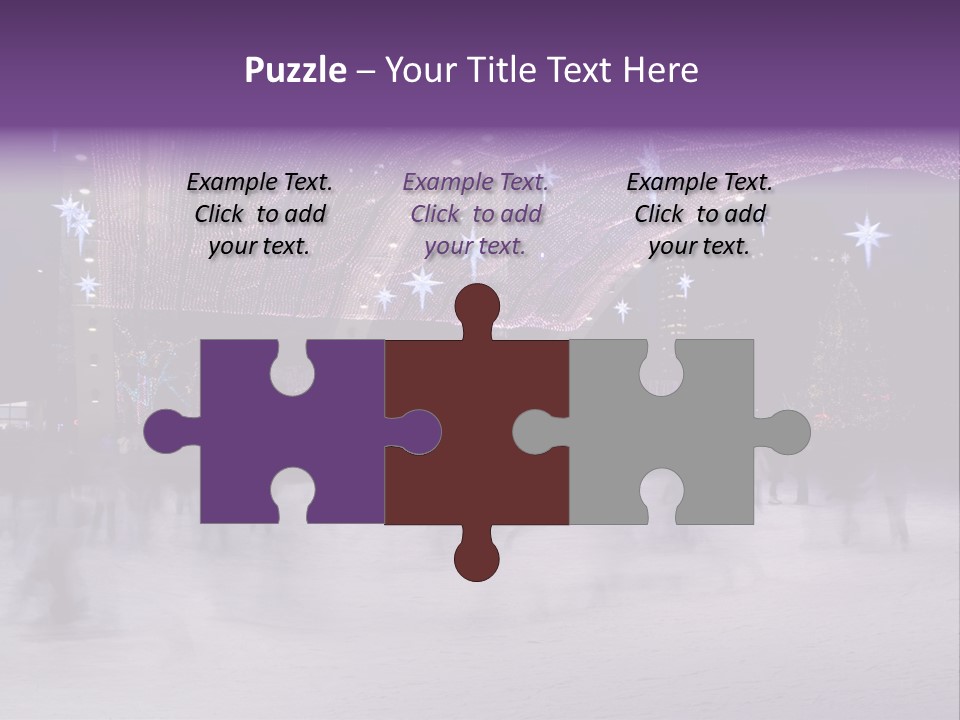 A Group Of People Skating On An Ice Rink PowerPoint Template